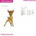 Bambi Deer Smiling Embroidery Design 2