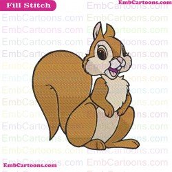 Bambi Deer Squirrel Embroidery Design 1
