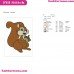 Bambi Deer Squirrel Embroidery Design 2
