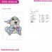 Bambi Deer Squirrel Embroidery Design 3