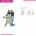 Bandit Bluey Friends Embroidery Design