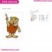Barney Rubble The Flintstones Embroidery Design 4