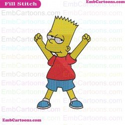 Bart Simpson 2 The Simpsons Embroidery Design