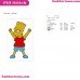 Bart Simpson 2 The Simpsons Embroidery Design
