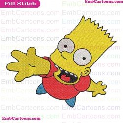 Bart Simpson The Simpsons Embroidery Design