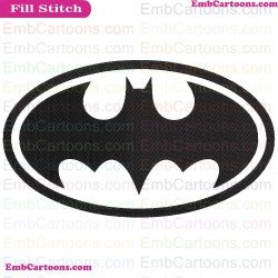Batman Logo Embroidery Design