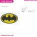 Batman Logo Yellow Embroidery Design