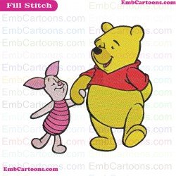 Bear And Piglet Winnie The Pooh Embroidery Design