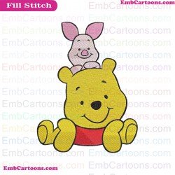 Bear And Piglet Winnie The Pooh Embroidery Design 2