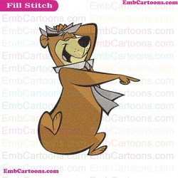 Bear Pointing And Laughing Yogi Bear Embroidery Design