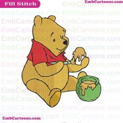 Bear Winnie The Pooh Embroidery Design 13