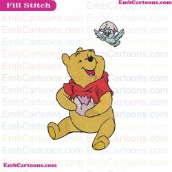 Bear Winnie The Pooh Embroidery Design 14