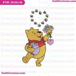 Bear Winnie The Pooh Embroidery Design 9