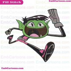Beast Boy Teen Titans Go Embroidery Design
