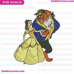 Beauty And Beast Embroidery Design 1