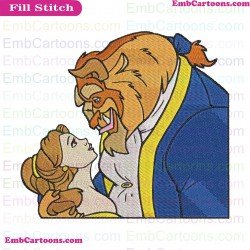Beauty And The Beast Embroidery Design