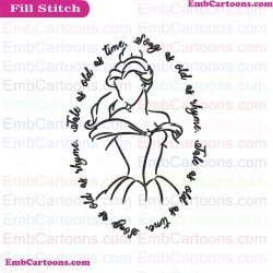 Beauty Beauty And The Beast Silhouette Embroidery Design