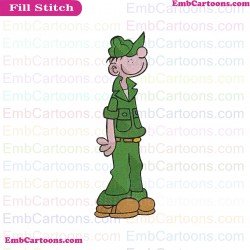 Beetle Bailey Embroidery Design 02