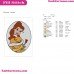 Belle And Flower Beauty And The Beast Christmas Embroidery Design