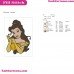 Belle Beauty And The Beast Embroidery Design