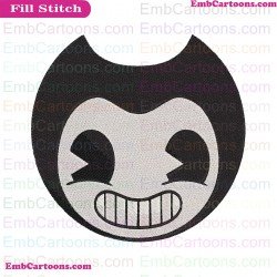 Bendy Face Bendy And The Ink Machine Embroidery Design