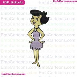 Betty Rubble The Flintstones Embroidery Design