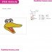 Big Bird Face 2 Sesame Street Embroidery Design