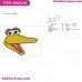 Big Bird Face 2 Sesame Street Embroidery Design