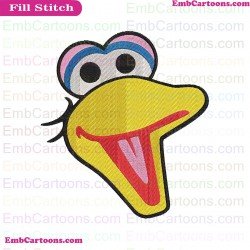 Big Bird Face Sesame Street Embroidery Design