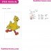 Big Bird Running Sesame Street Embroidery Design