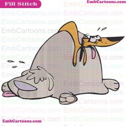 Big Dog And Little Dog 2 Stupid Dogs Embroidery Design