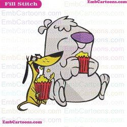 Big Dog And Little Dog 2 Stupid Dogs Embroidery Design 3
