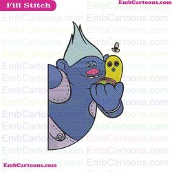 Biggie With Mr Dinkles Trolls Embroidery Design