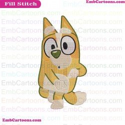 Bingo Dance Bluey Friends Embroidery Design
