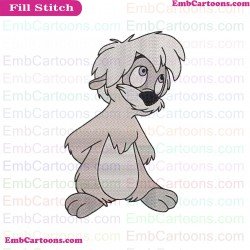 Black Cauldron Gurgi Cute Embroidery Design