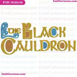 Black Cauldron Logo Embroidery Design