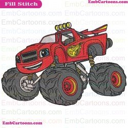 Blaze 1 Monster Machines Embroidery Design