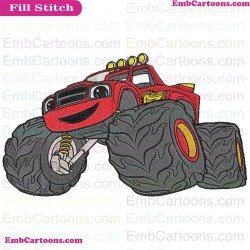 Blaze 2 Monster Machines Embroidery Design