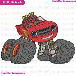 Blaze 3 Monster Machines Embroidery Design