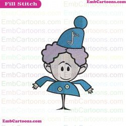 Blue Notekins Embroidery Design