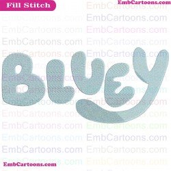 Bluey Logo Embroidery Design
