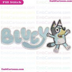 Bluey Trademark Logo Embroidery Design