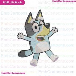 Bluey Very Happy Bluey Friends Embroidery Design