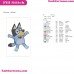 Bluey Very Happy Bluey Friends Embroidery Design