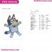 Bluey Very Happy Bluey Friends Embroidery Design