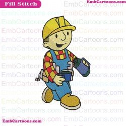 Bob The Builder Embroidery Design