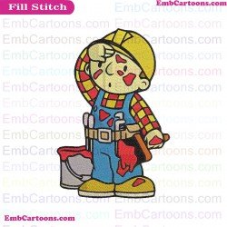 Bob The Builder Painting Embroidery Design