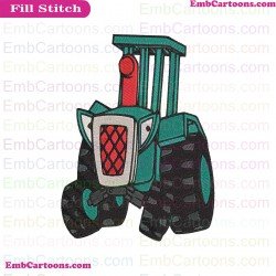 Bob The Builder Tractor Embroidery Design