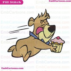 Boo-Boo Cake Yogi Bear Embroidery Design