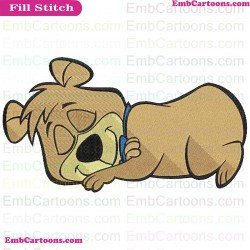 Boo-Boo Sleeping Yogi Bear Embroidery Design